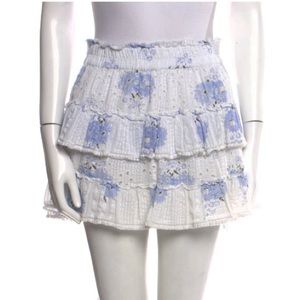 LoveShackFancy Ruffled Floral Skirt